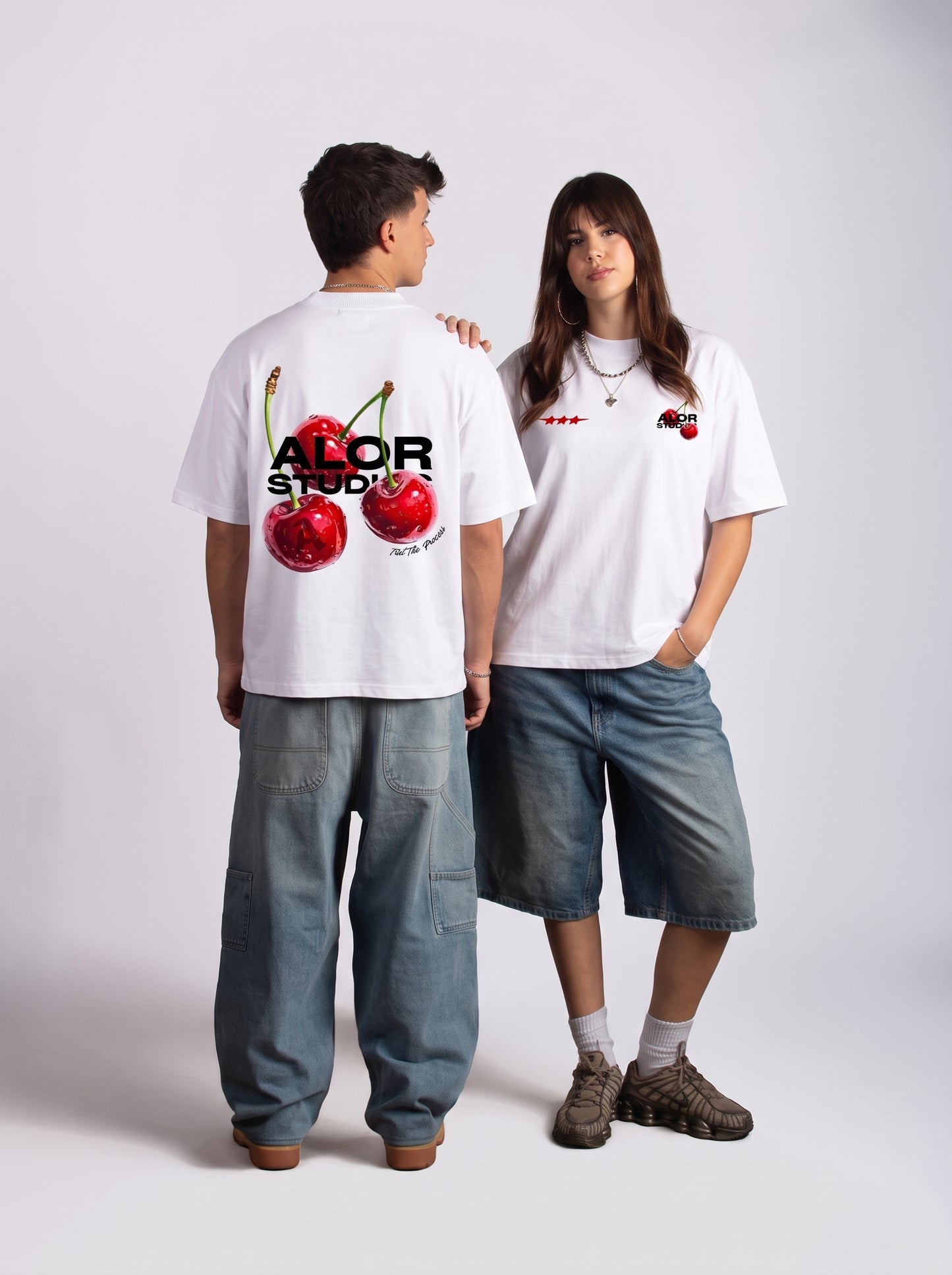 Cherry White Tee