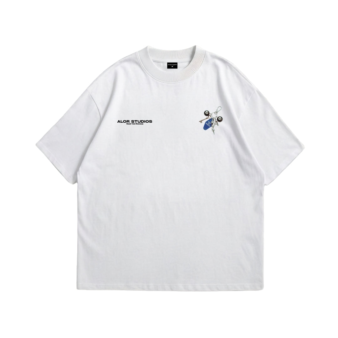 Key Chain White Tee