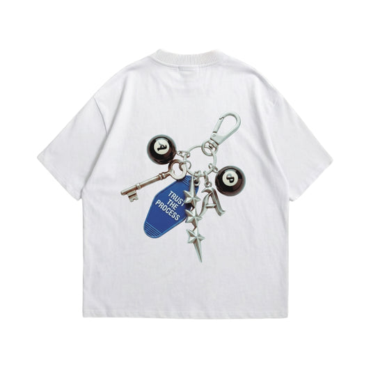 Key Chain White Tee